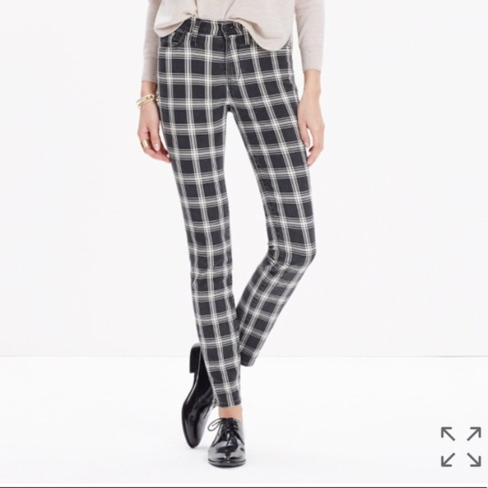 Madewell High Riser Skinny Jeans in Plaid